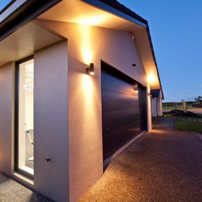 Home With External Lights Home With External Lights