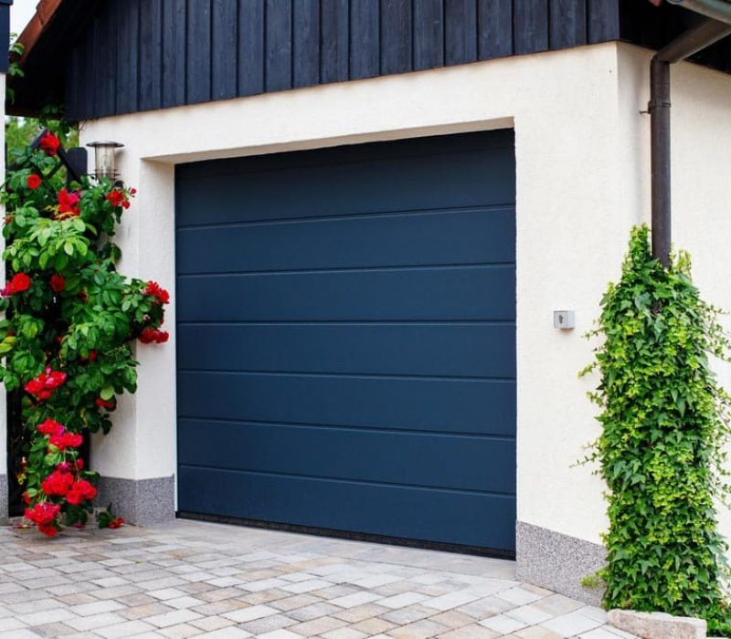 Blue Garage Door